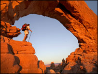 A traveller in the desert